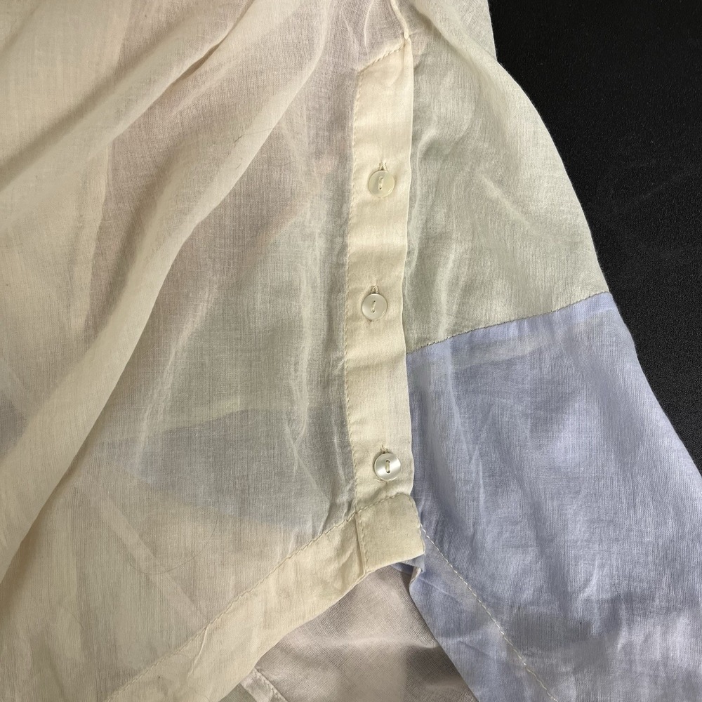 Free People Button-Up Top or Coverup Size XS Oversized Beachy Boho Rainbow Rays - Picture 7 of 11